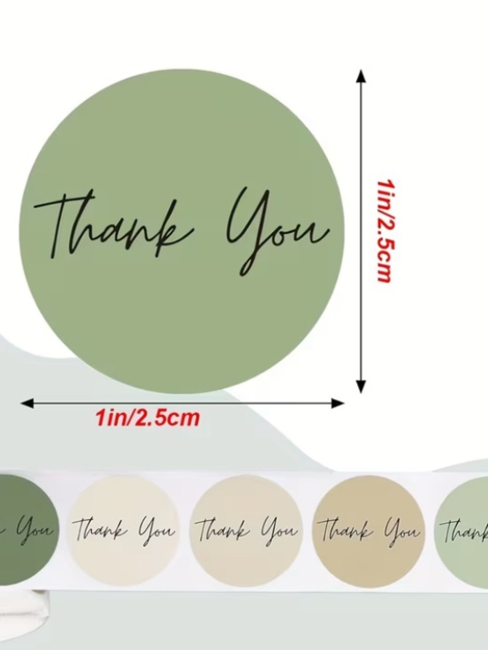 Thank You Round Sticker Labels